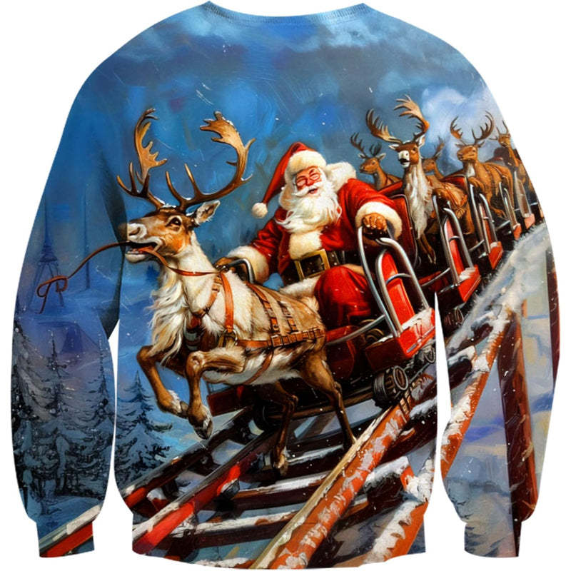 Santa Roller Coaster Ride Christmas Sweater