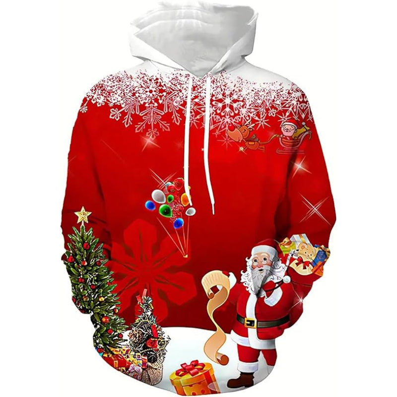 Santa Claus Christmas 3D Printed Hoodie 6XL