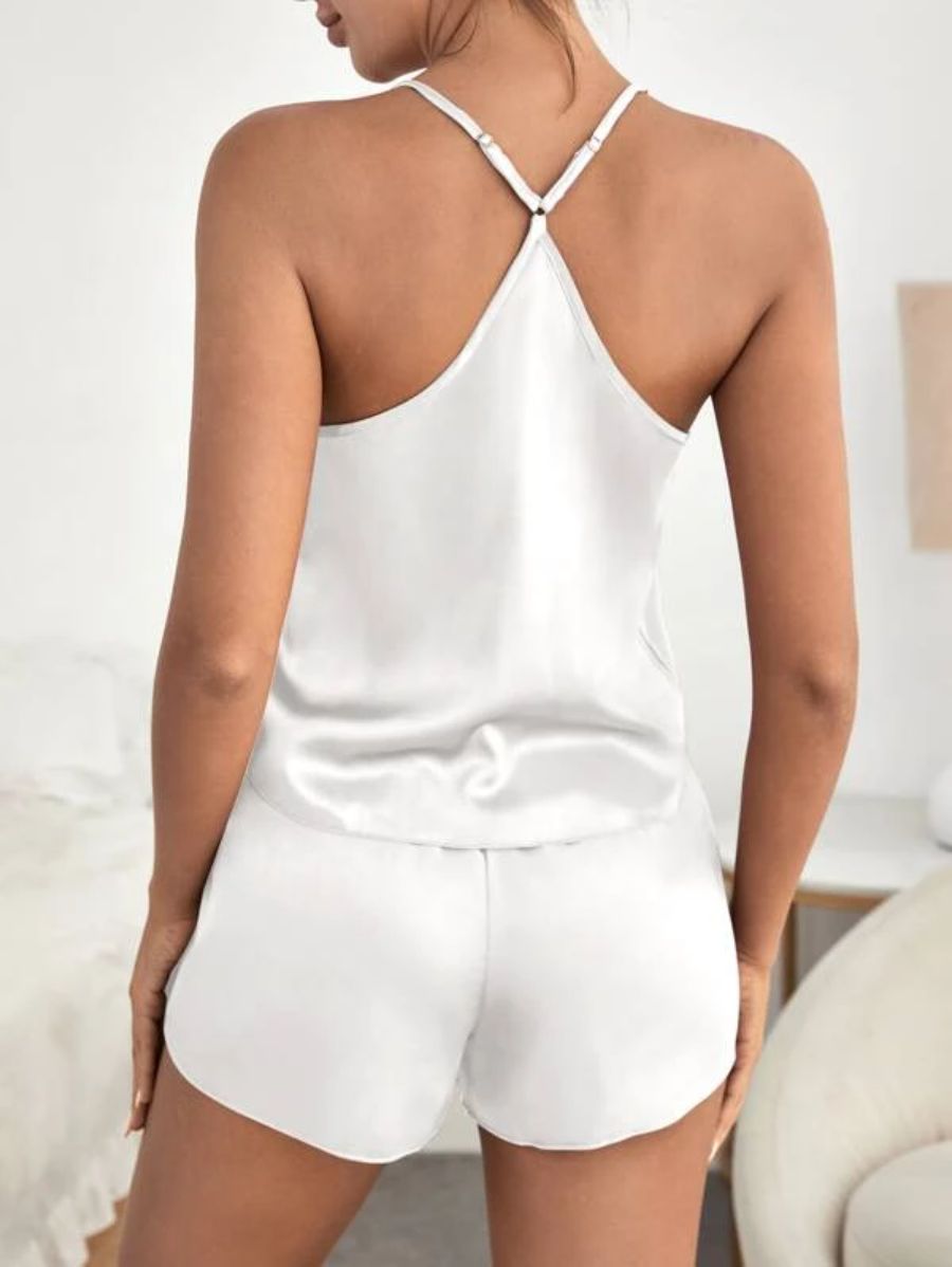 Satin Cami Top And Shorts-Soco Hoodie