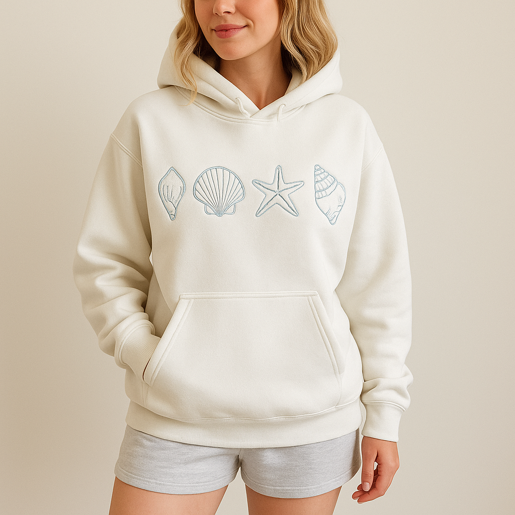 Seashell Starfish Cozy Hoodie