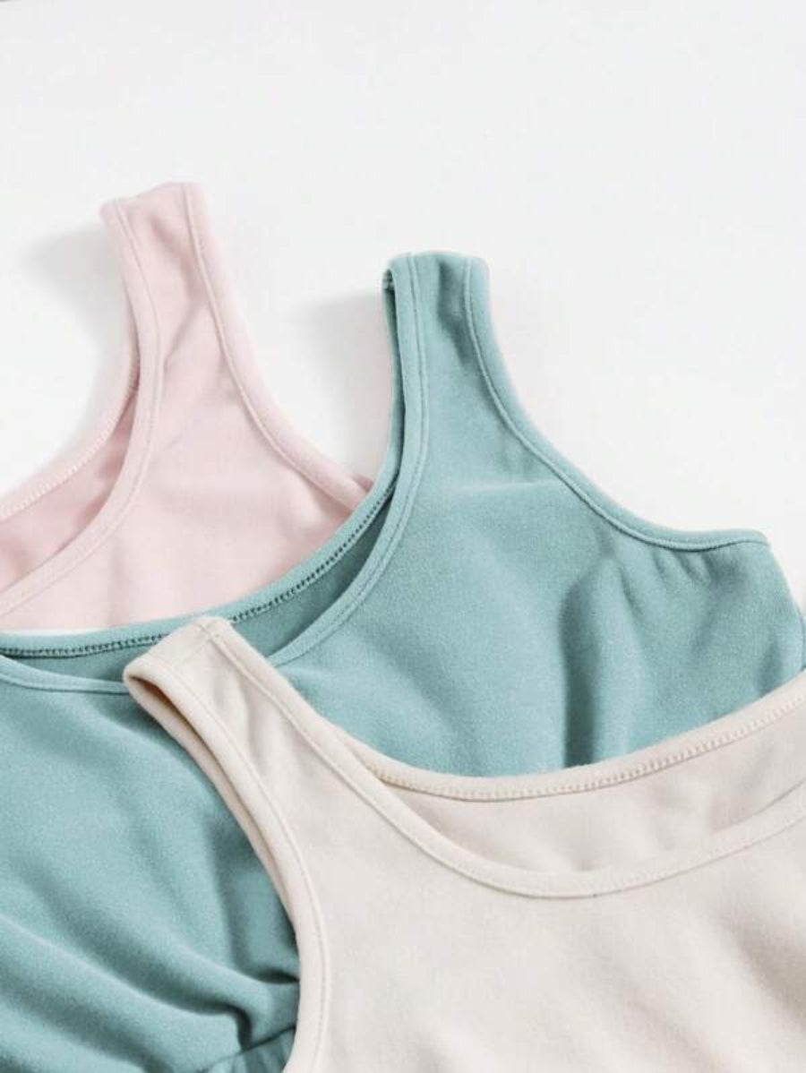 Set Of 3 Crop Top And Knot Front Shorts Lounge Set-Soco Hoodie