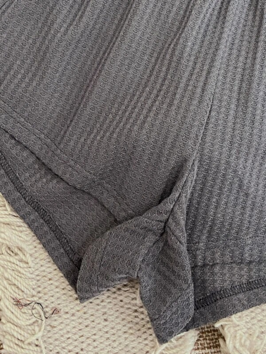 Set Of 3 Solid Cami Top And Shorts Lounge Set-Soco Hoodie