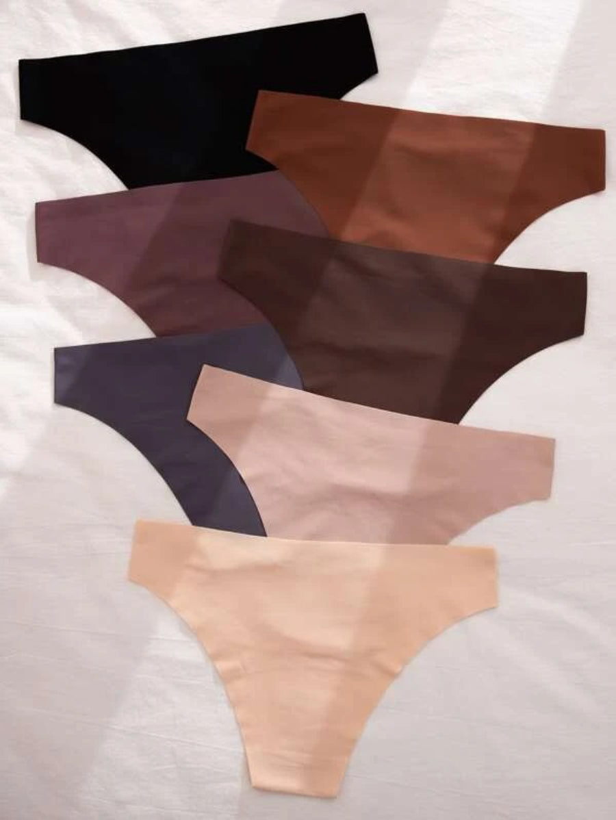 Set Of 7 Plain No Show Panty-Soco Hoodie