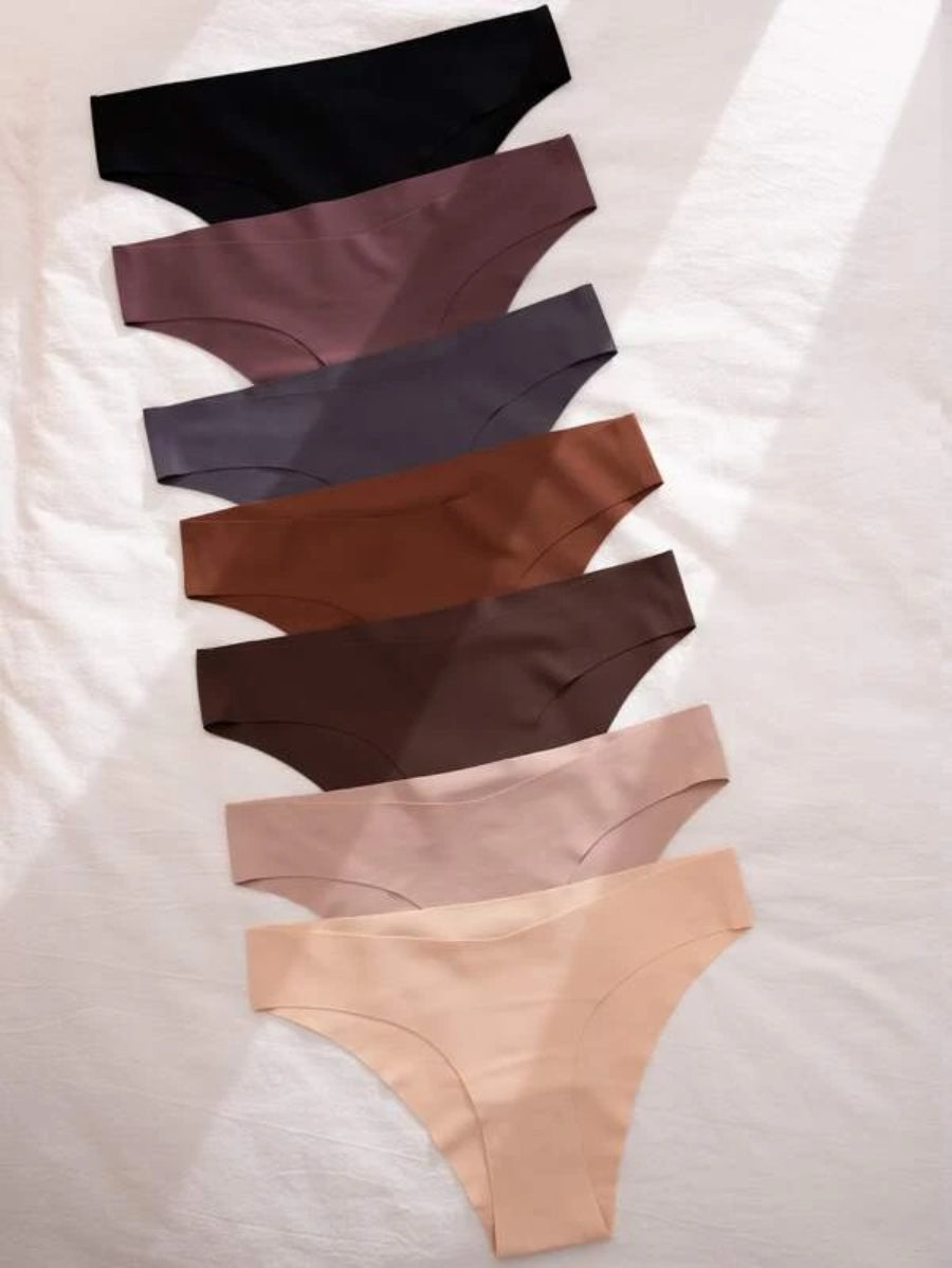 Set Of 7 Plain No Show Panty-Soco Hoodie
