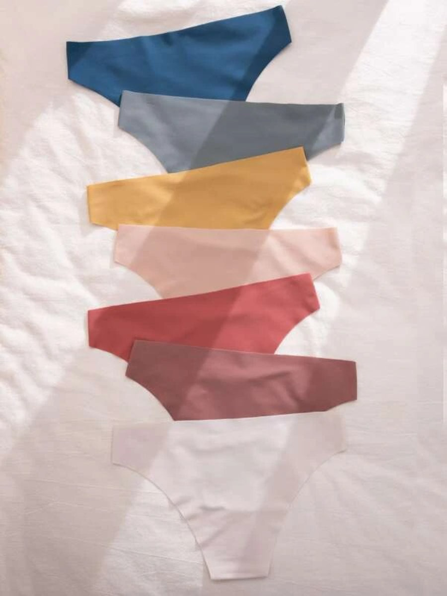 Set Of 7 Solid No Show Panty-Soco Hoodie