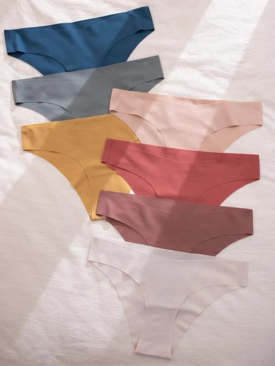 Set Of 7 Solid No Show Panty-Soco Hoodie