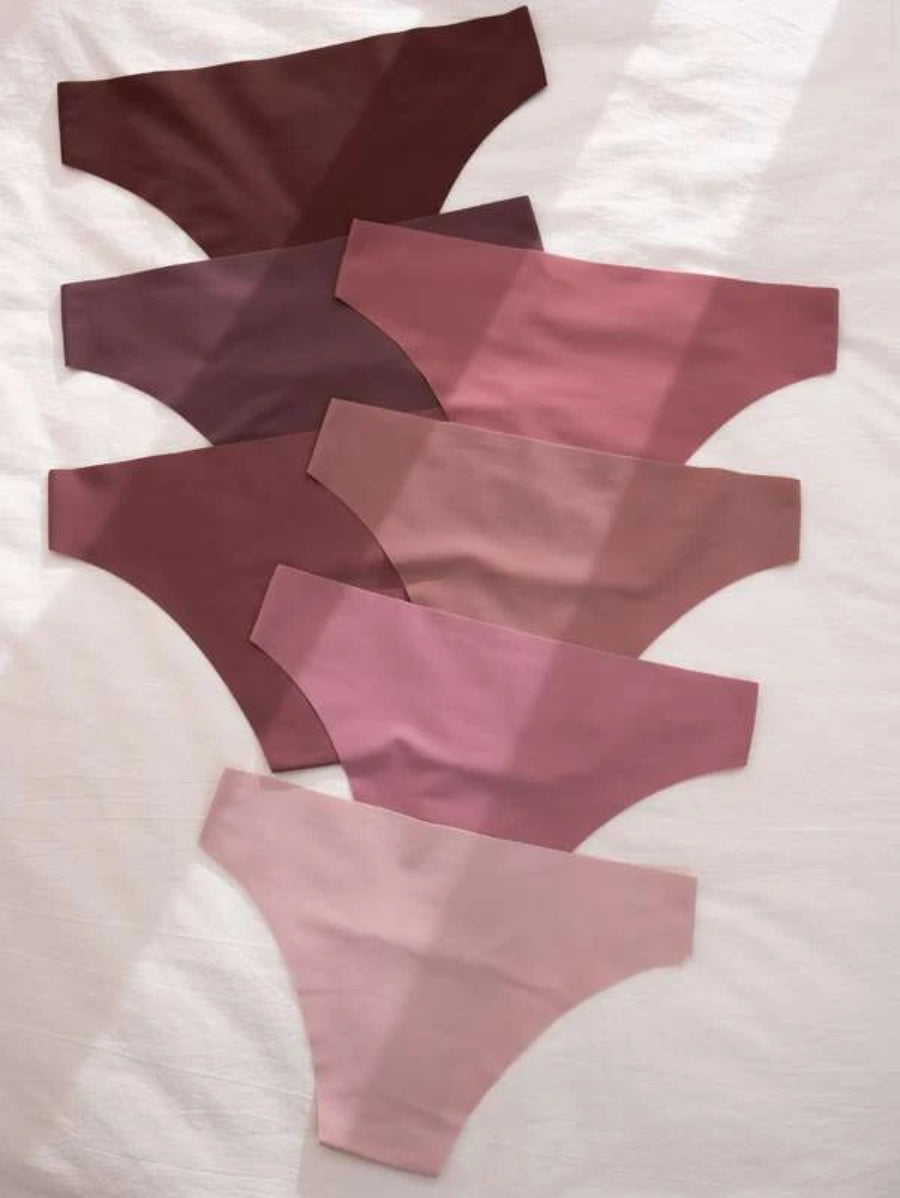 Set Of Seven Plain No Show Casual Panty-Soco Hoodie