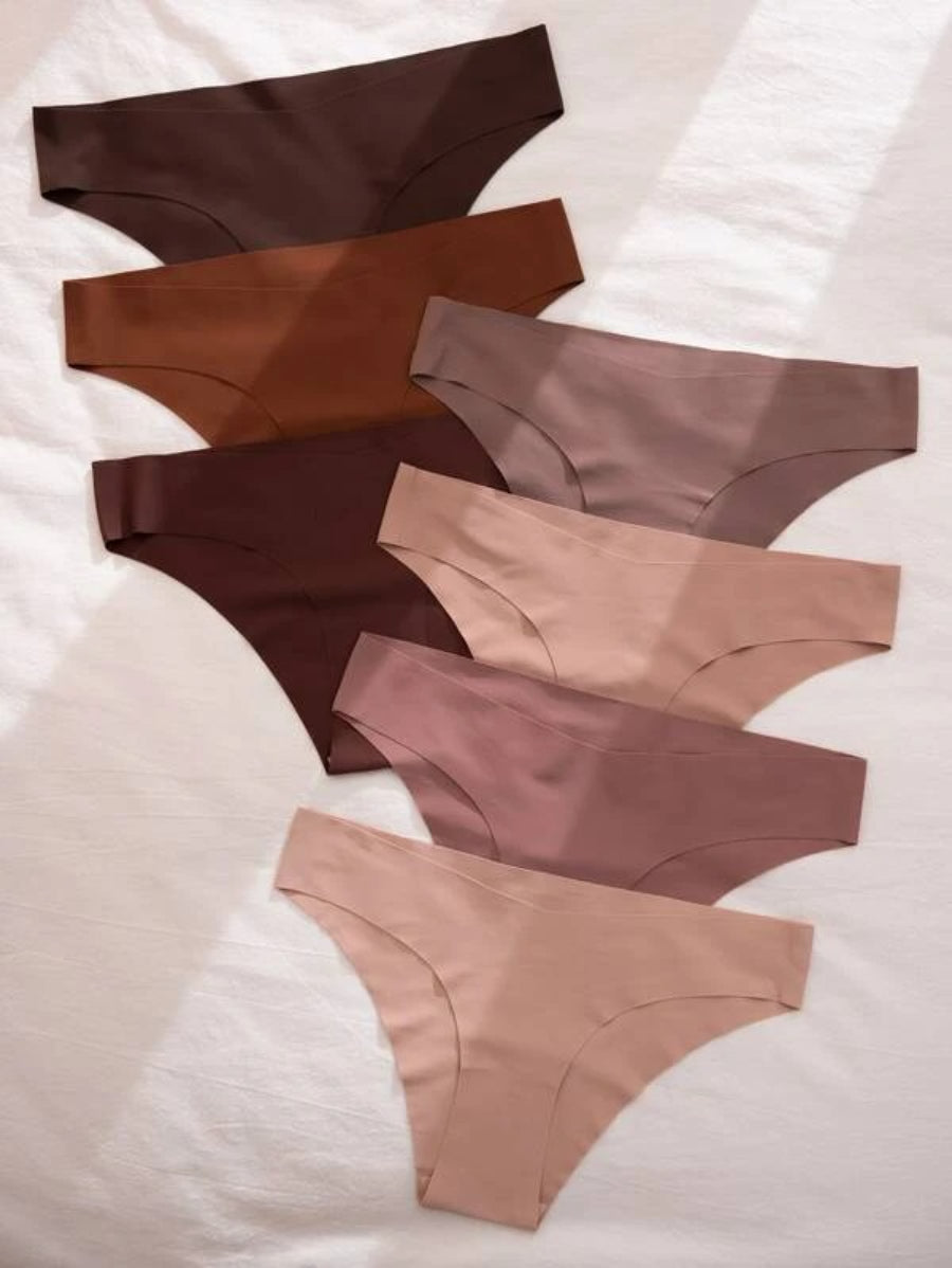 Set Of Seven Plain No Show Panty-Soco Hoodie