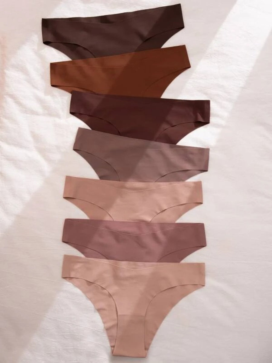 Set Of Seven Plain No Show Panty-Soco Hoodie