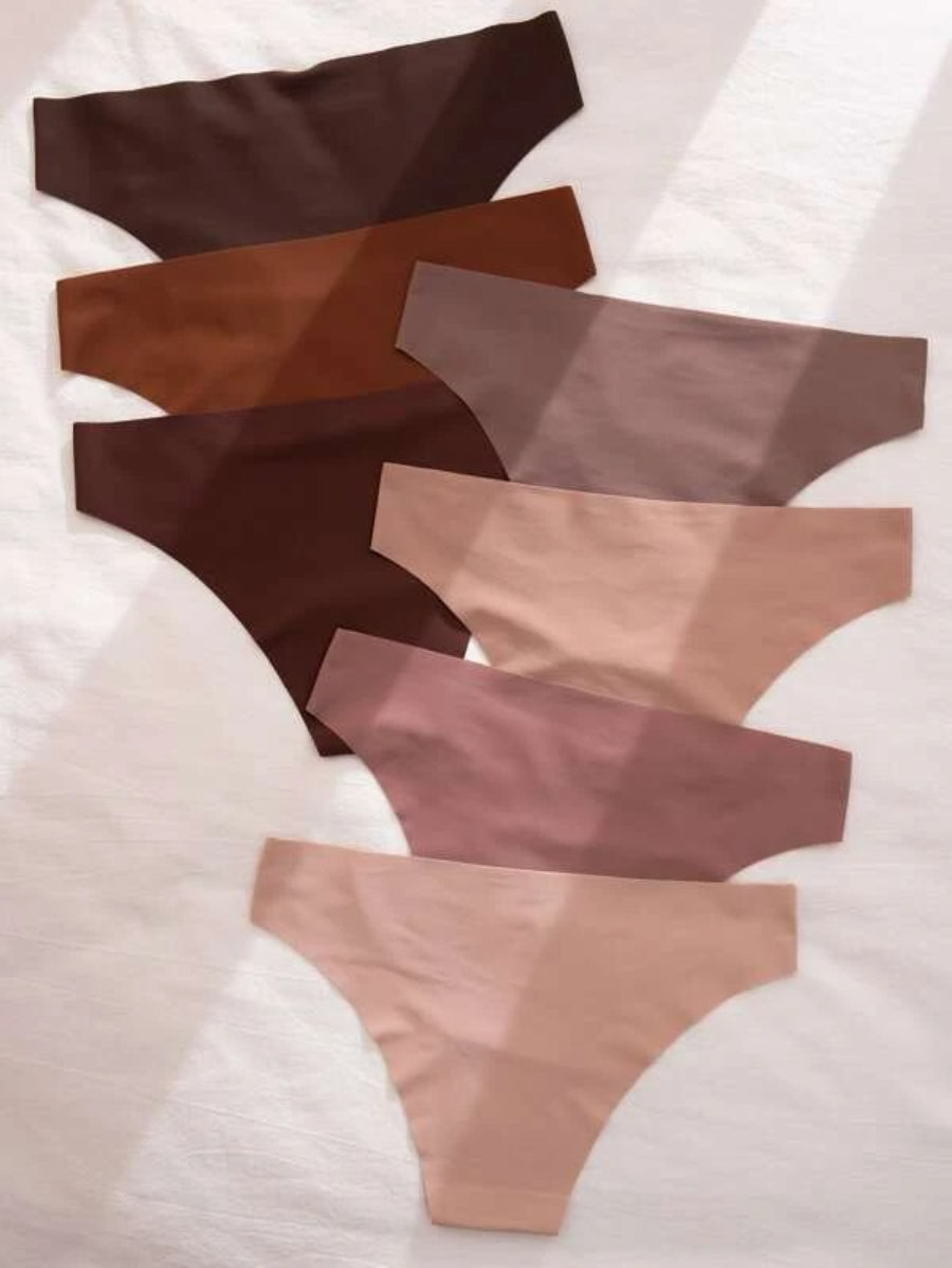 Set Of Seven Plain No Show Panty-Soco Hoodie