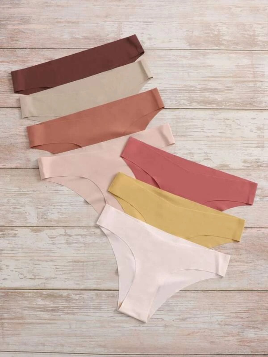 Set Of 7 Solid Mid Rise Panty-Soco Hoodie