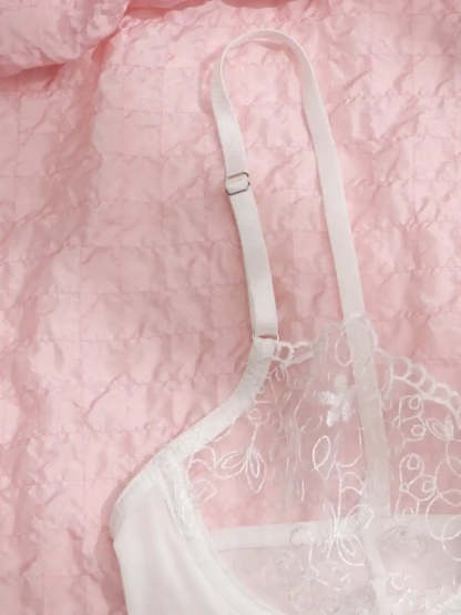 Sheer Mesh Embroidered Underwire Lingerie Set-Soco Hoodie