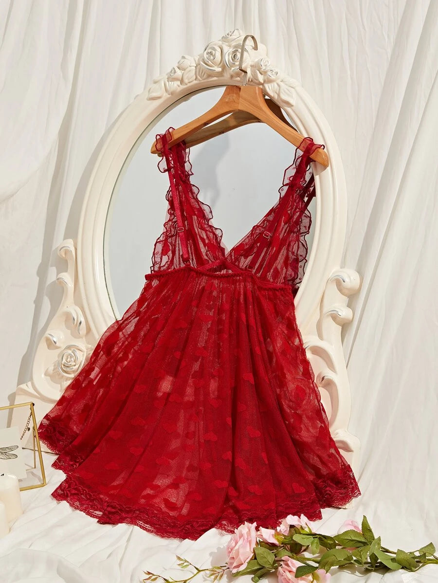 Sheer Mesh Night Dress-Soco Hoodie