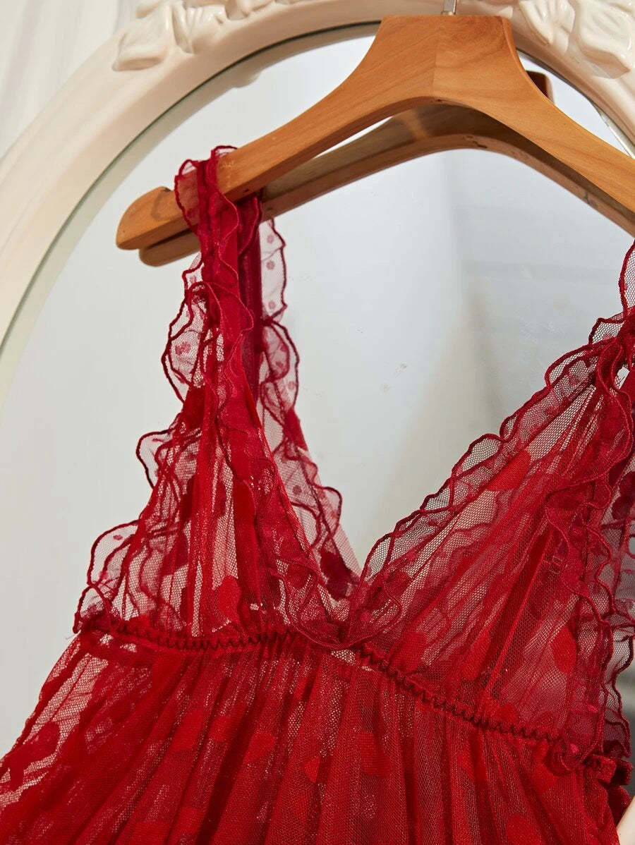 Sheer Mesh Night Dress-Soco Hoodie