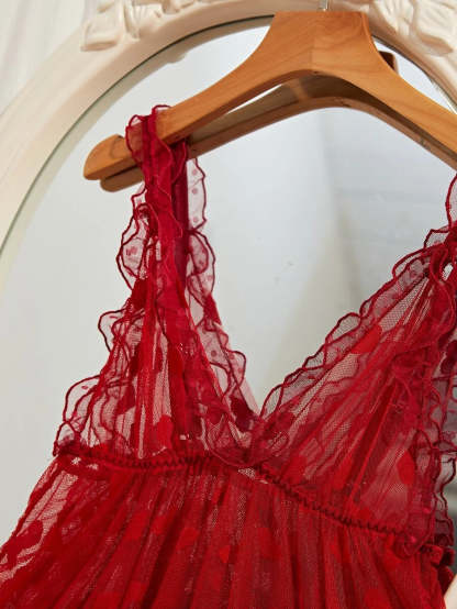 Sheer Mesh Night Dress-Soco Hoodie