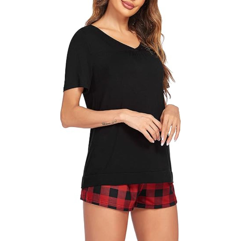 Short Sleeve Top And Nightwear Pajama Set
