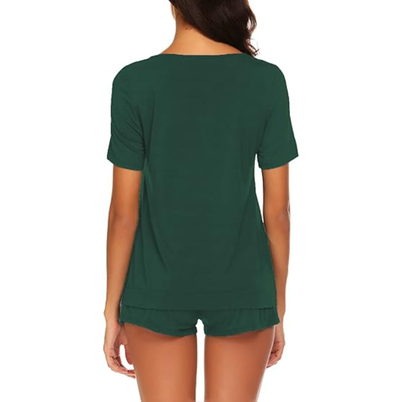 Short Sleeve Top And Nightwear Pajama Set