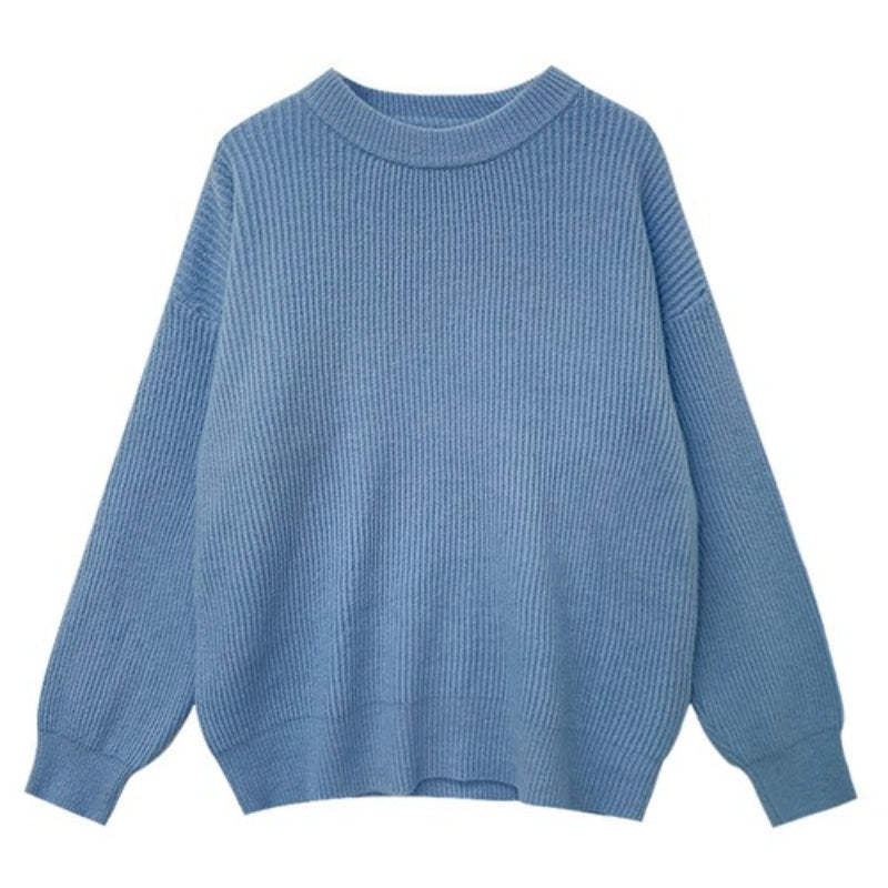 Cashmere Knitted Solid Long-Sleeved Loose Pullover For Women-Soco Hoodie
