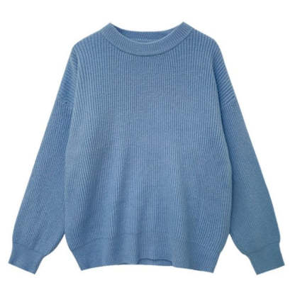 Cashmere Knitted Solid Long-Sleeved Loose Pullover For Women-Soco Hoodie