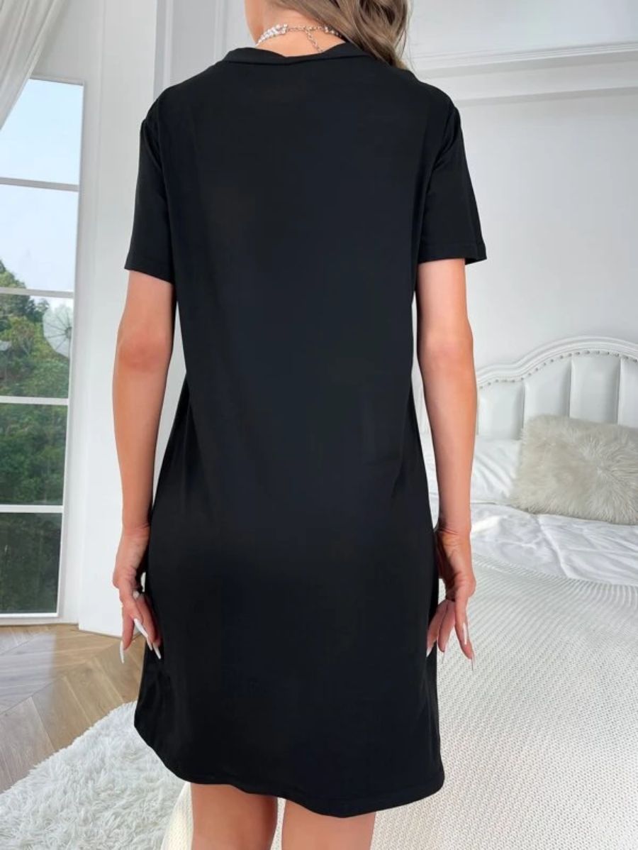 Slogan Design Nightdress-Soco Hoodie