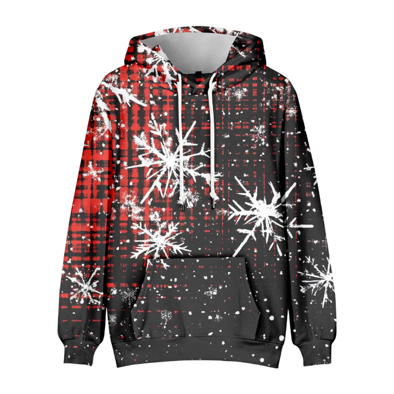 Snowflake Themed Christmas Hoodie 6XL