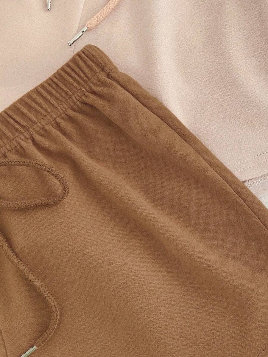 Solid Knot Front Lounge Shorts-Soco Hoodie