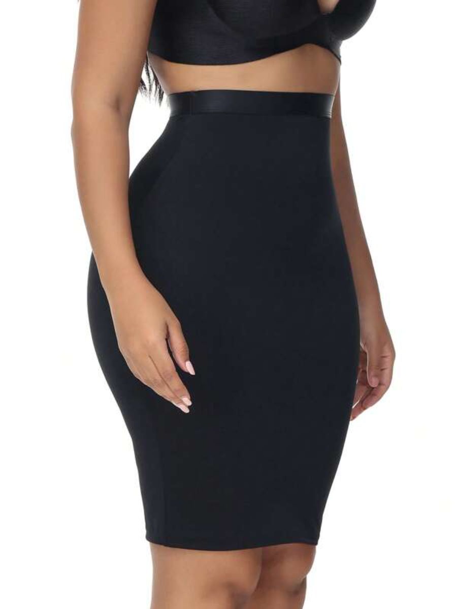 Solid Pattern Shapewear Skirt-Soco Hoodie