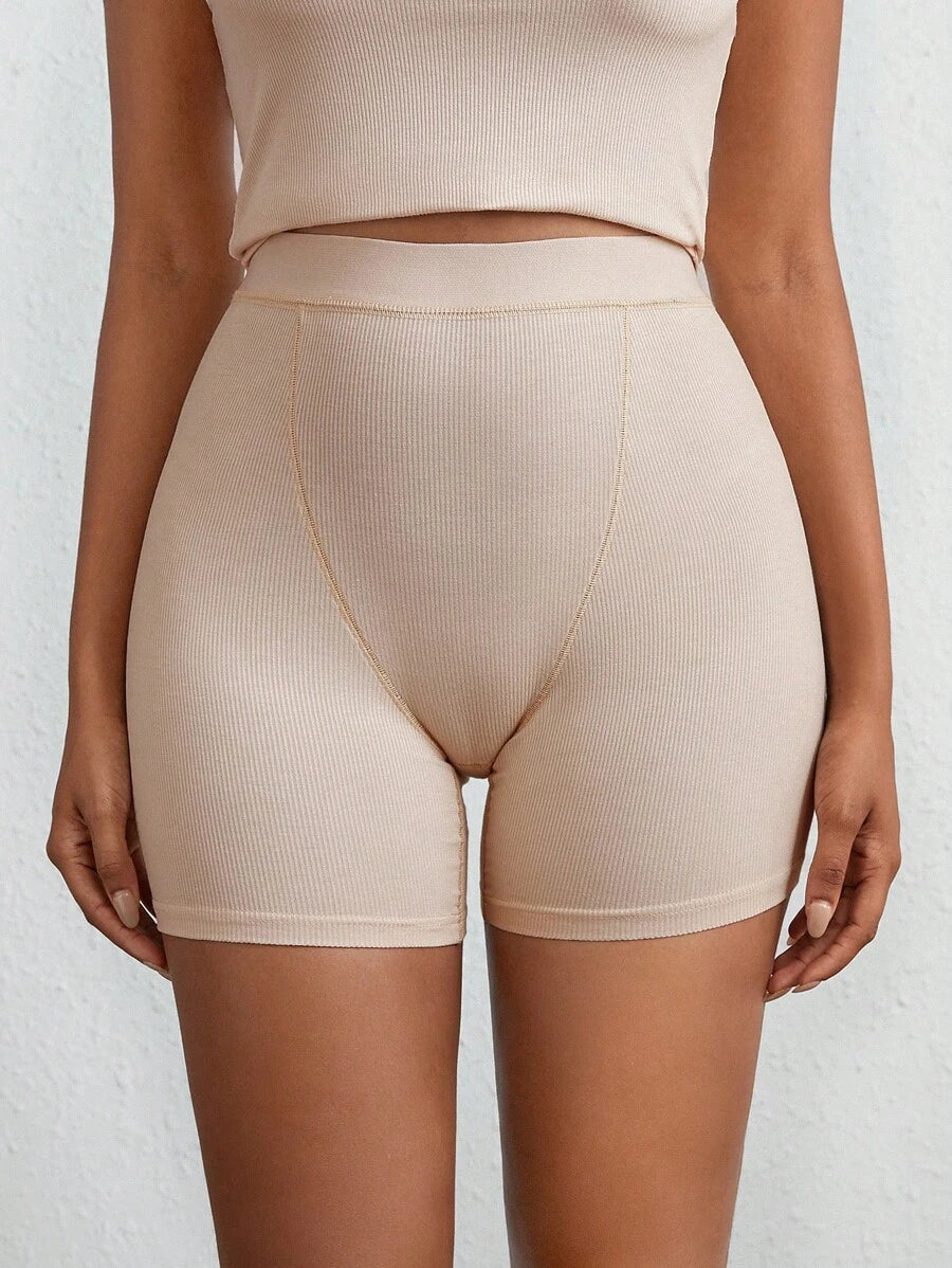 Solid Rib Knit Lounge Shorts-Soco Hoodie