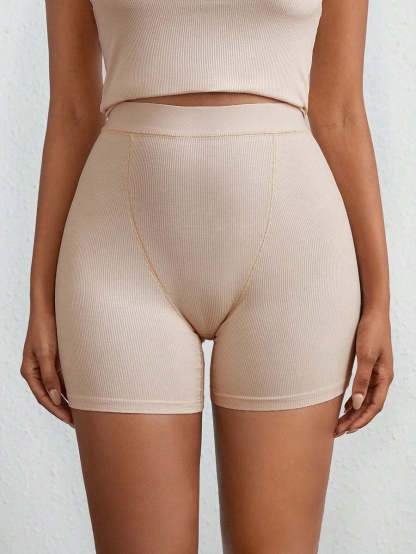 Solid Rib Knit Lounge Shorts-Soco Hoodie