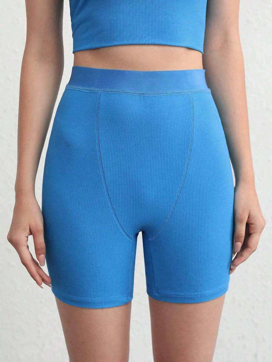 Solid Rib Knit Lounge Shorts-Soco Hoodie
