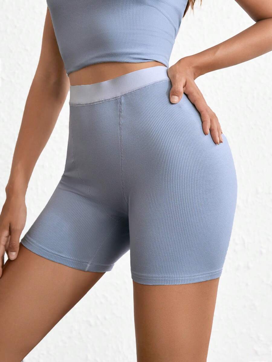 Solid Rib Knit Lounge Shorts-Soco Hoodie