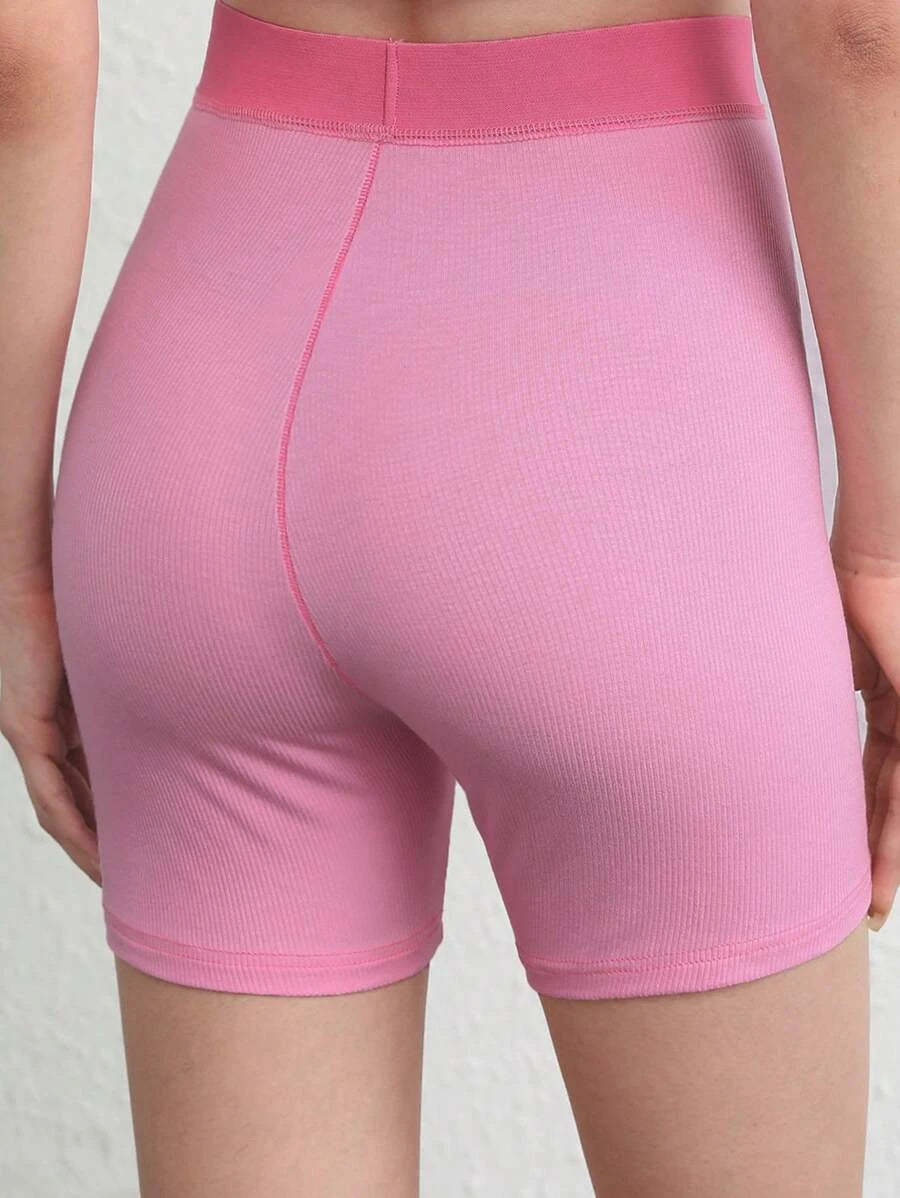 Solid Rib Knit Lounge Shorts-Soco Hoodie