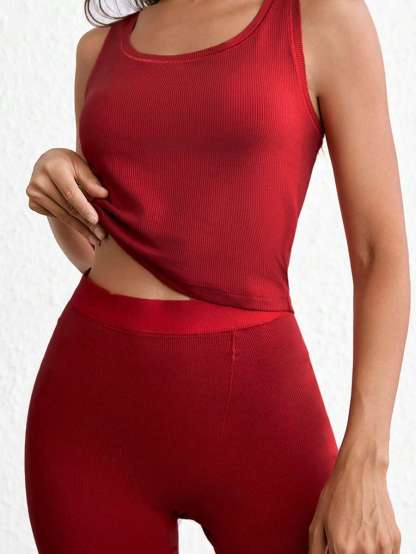 Solid Rib Knit Lounge Shorts-Soco Hoodie