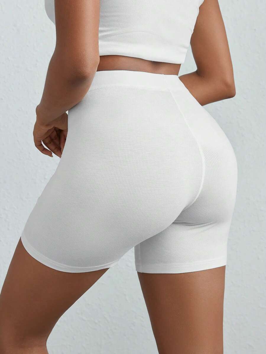 Solid Rib Knit Lounge Shorts-Soco Hoodie