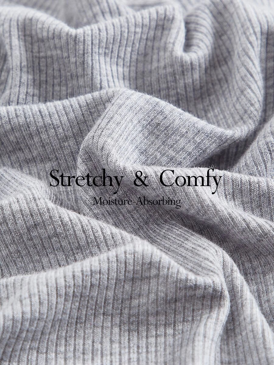 Solid Rib Knit Lounge Shorts-Soco Hoodie