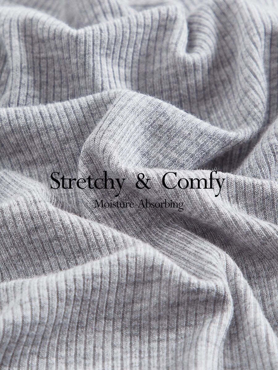 Solid Rib Knit Lounge Shorts-Soco Hoodie