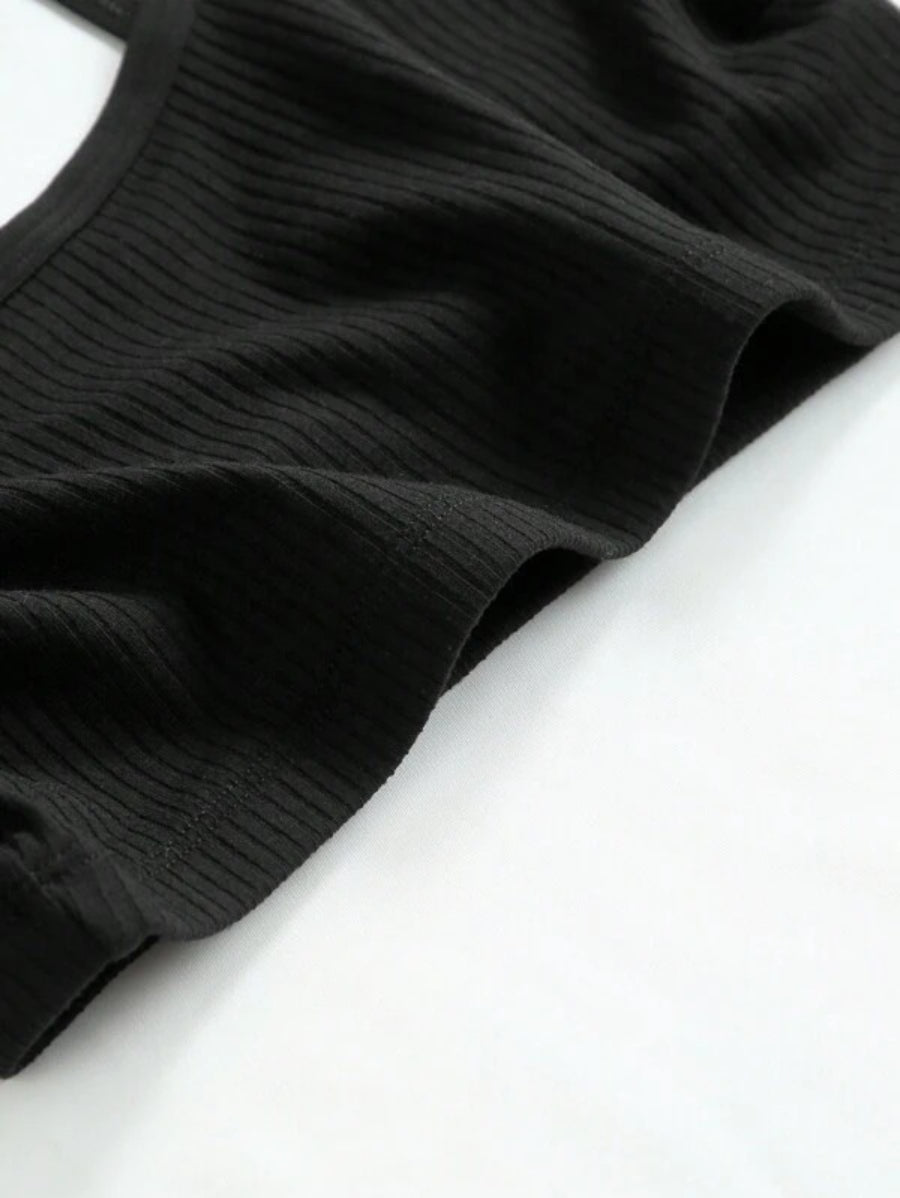 Solid Rib Lingerie Set-Soco Hoodie