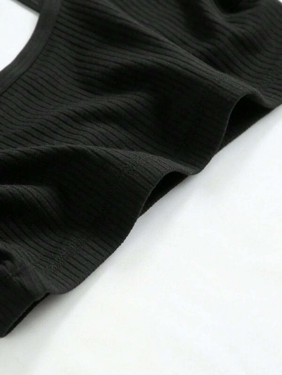 Solid Rib Lingerie Set-Soco Hoodie