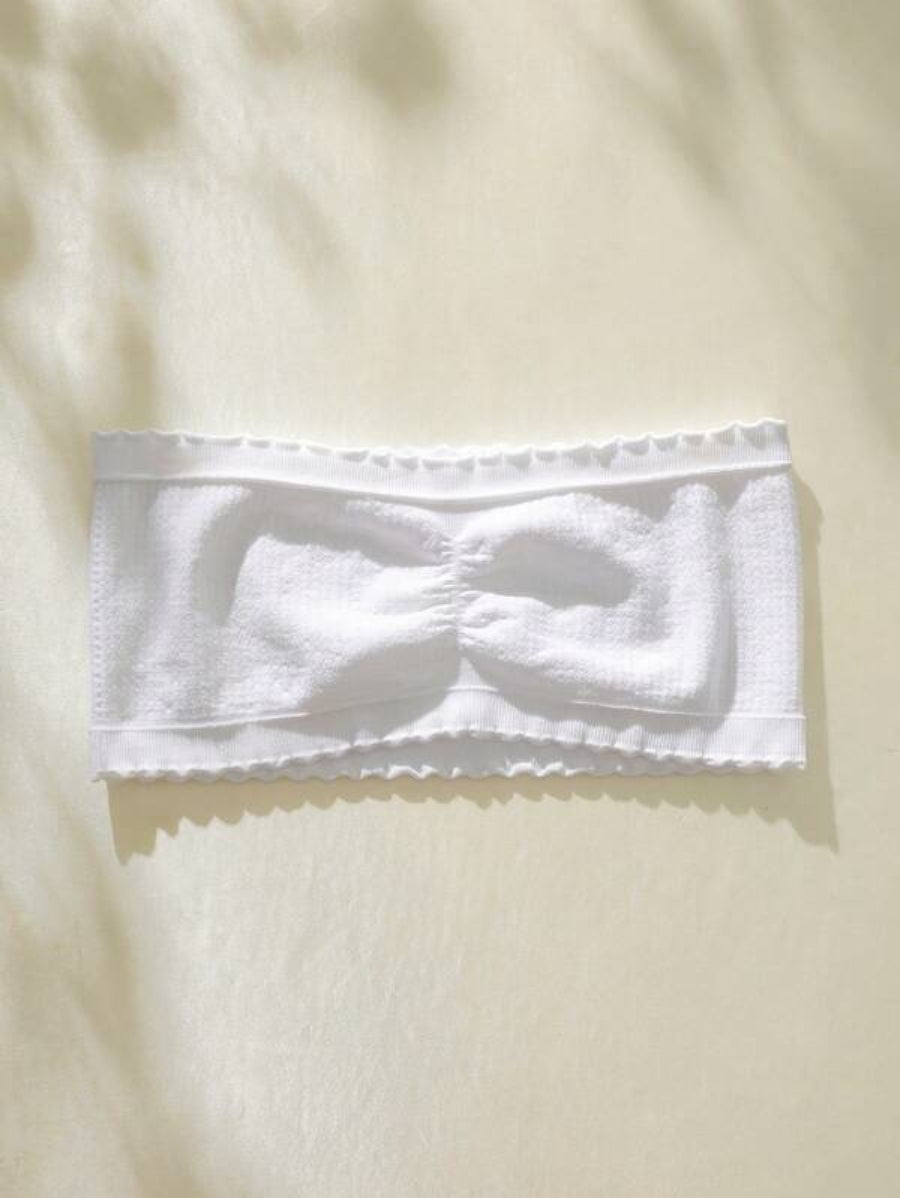 Solid Lettuce Trim Tube Bra-Soco Hoodie