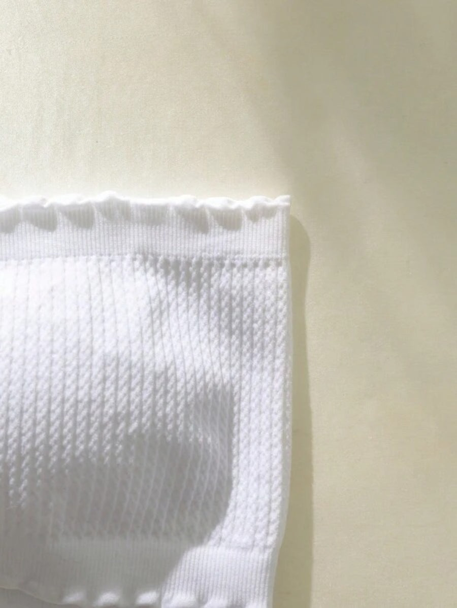 Solid Lettuce Trim Tube Bra-Soco Hoodie