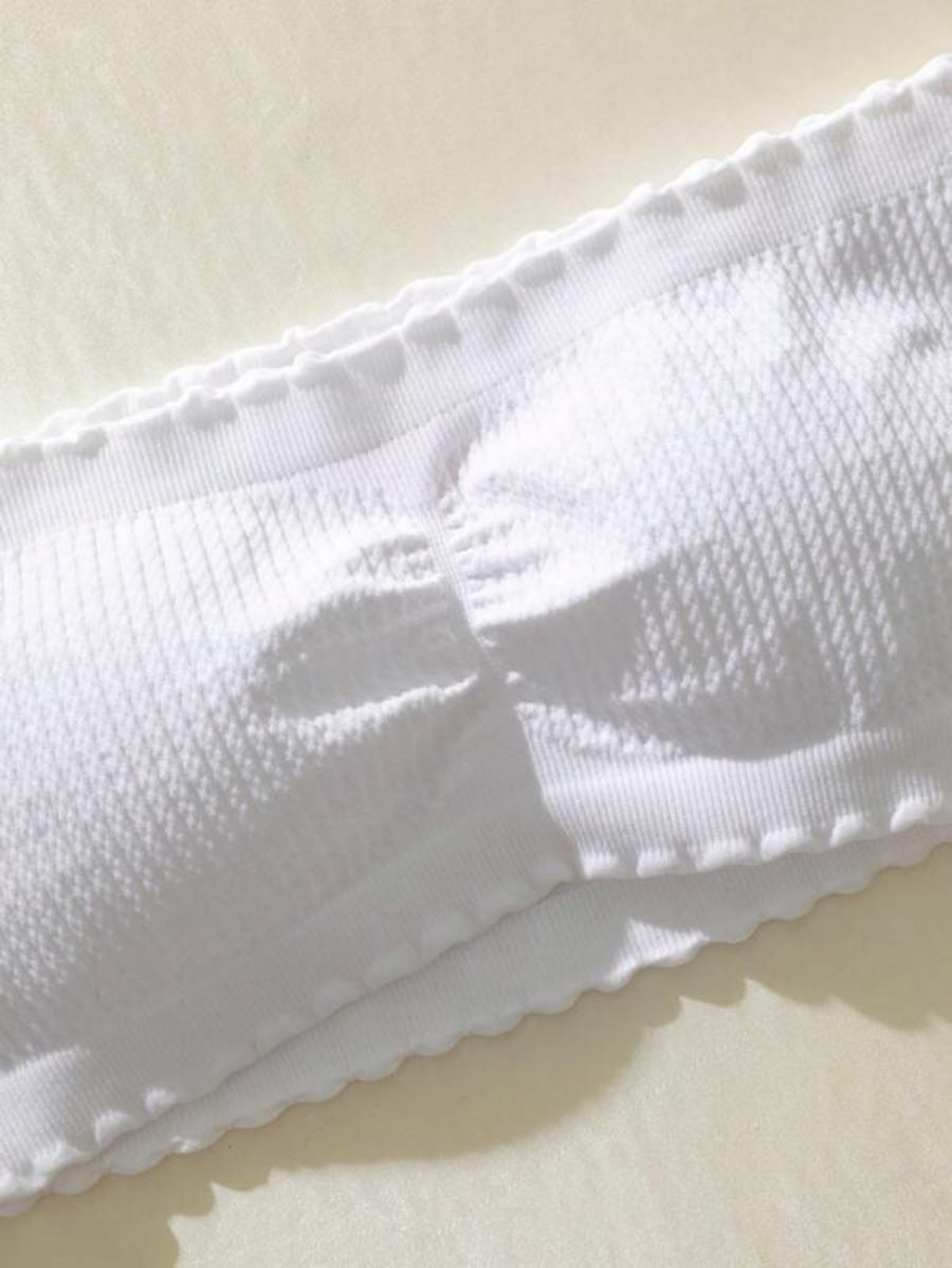 Solid Lettuce Trim Tube Bra-Soco Hoodie