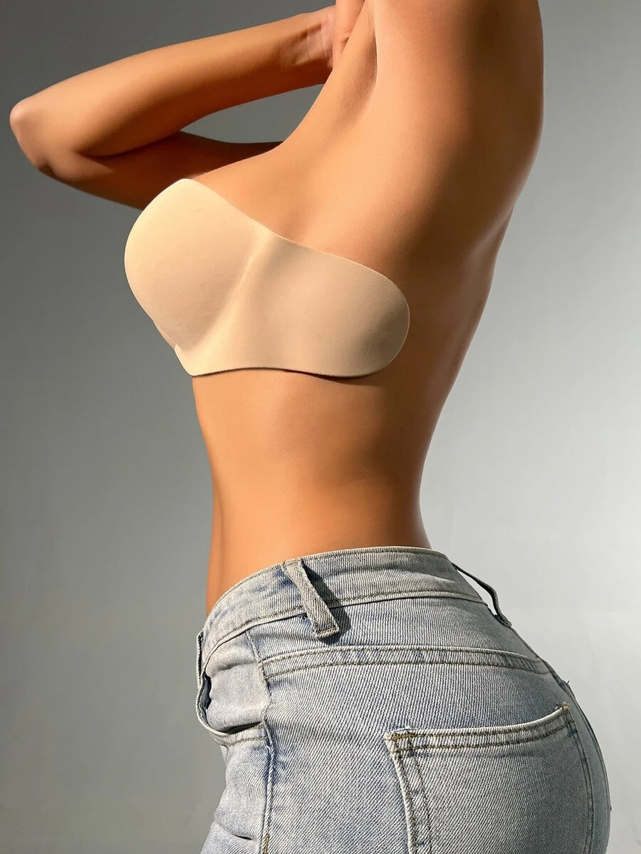 Solid Self Adhesive Strapless Bra-Soco Hoodie