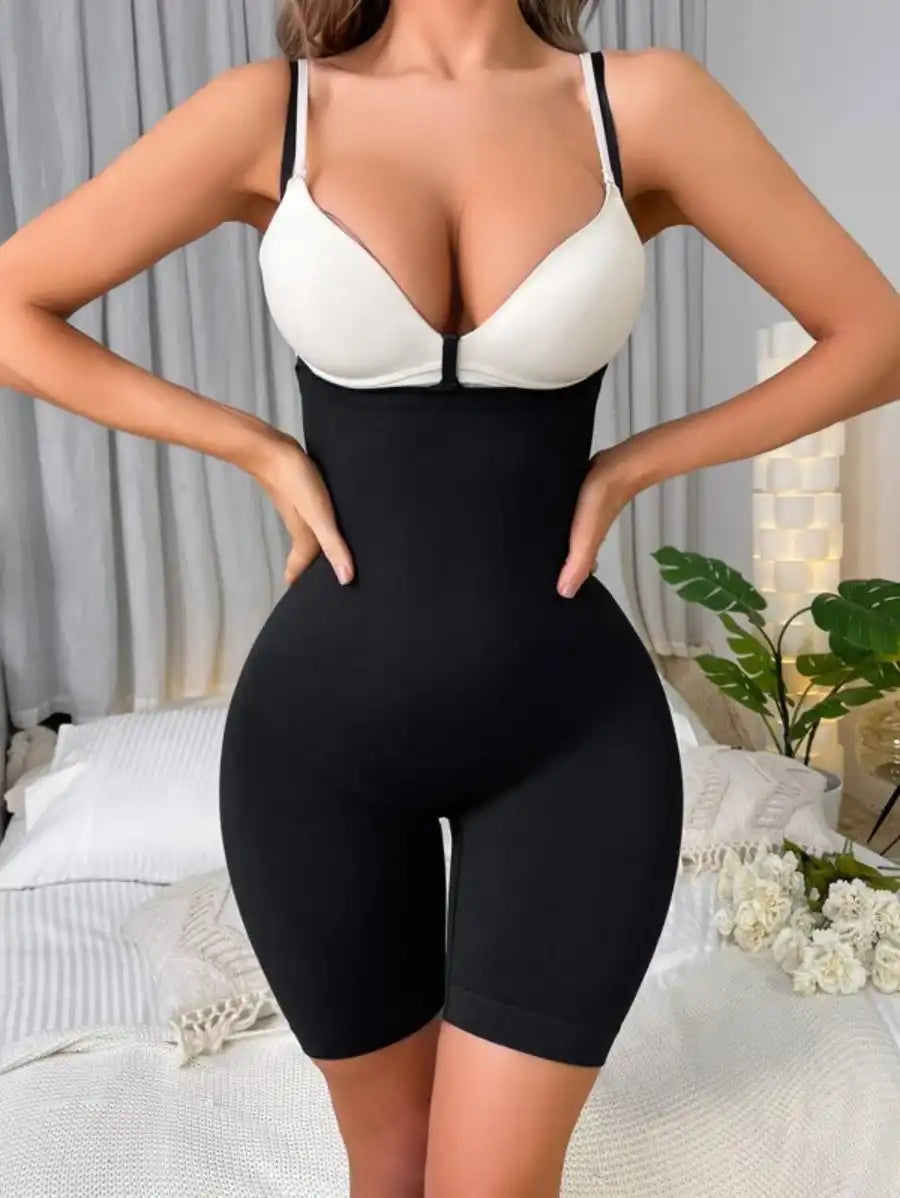 Solid Shapewear Bodysuit-Soco Hoodie