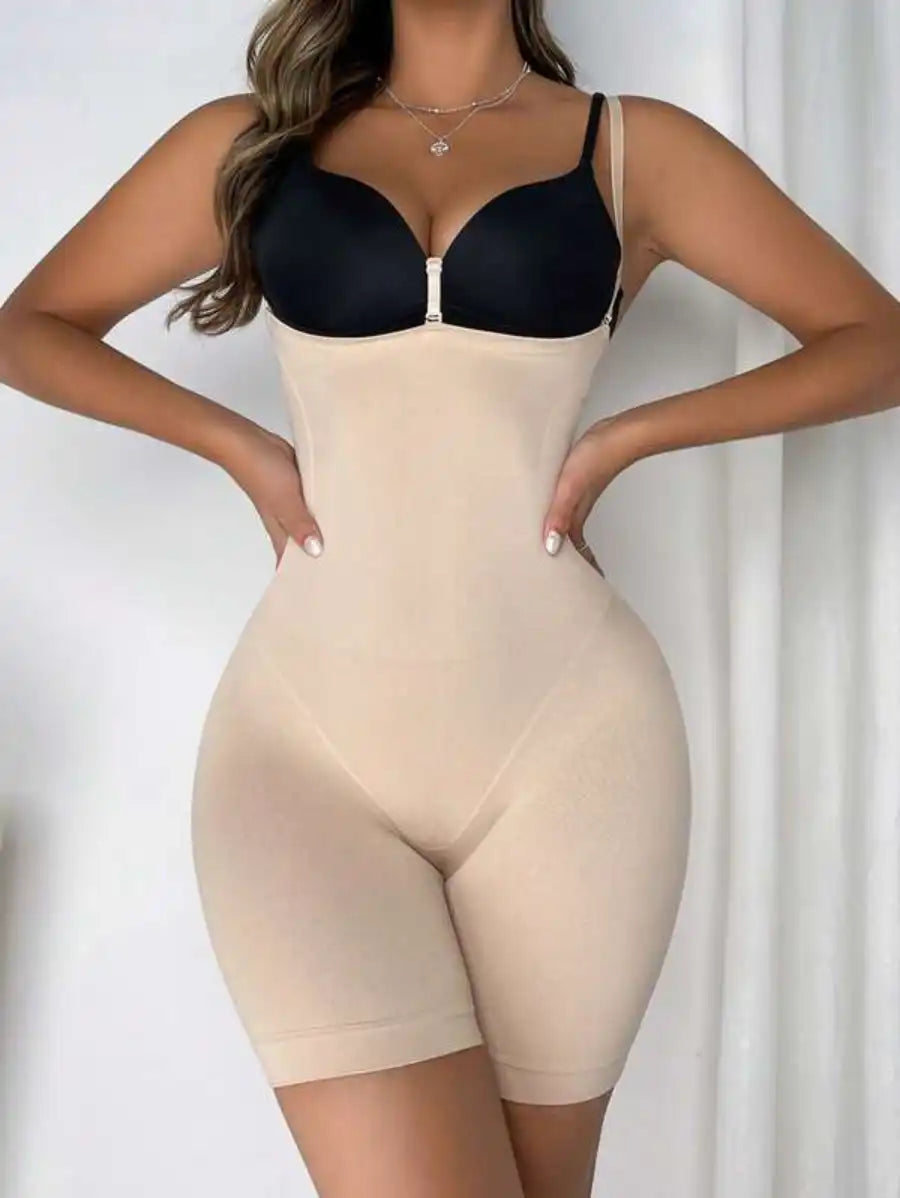 Solid Shapewear Bodysuit-Soco Hoodie