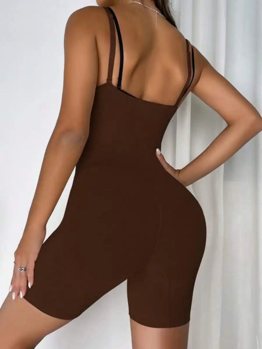 Solid Shapewear Bodysuit-Soco Hoodie