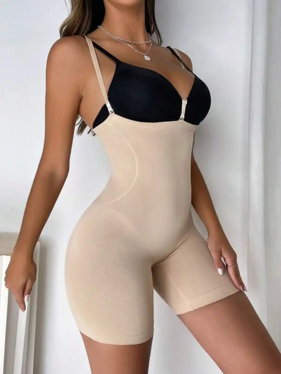 Solid Shapewear Bodysuit-Soco Hoodie