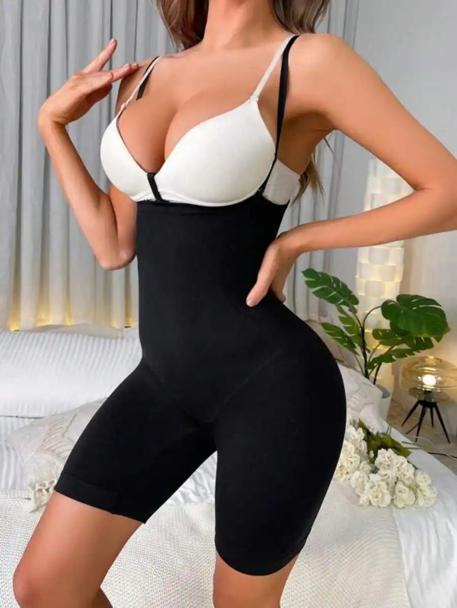 Solid Shapewear Bodysuit-Soco Hoodie