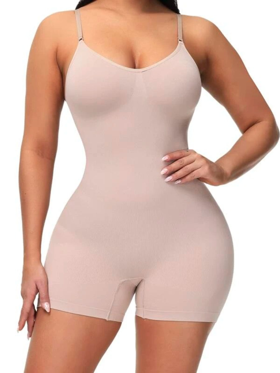 Solid Shapewear Casual Bodysuit-Soco Hoodie