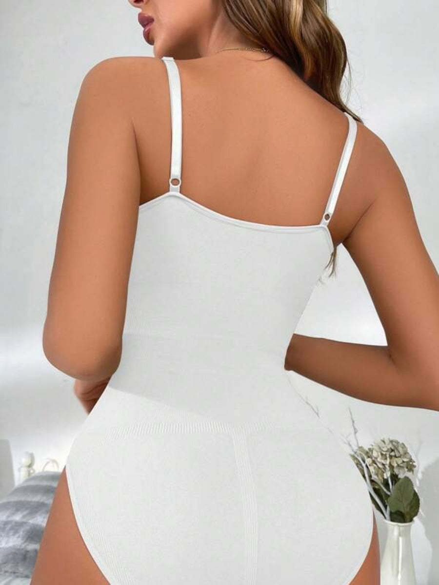 Solid Shapewear Casual Bodysuit-Soco Hoodie