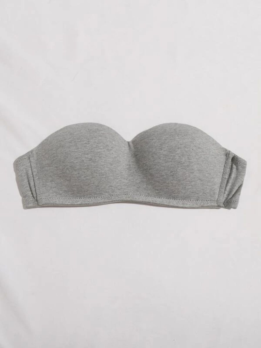 Solid Wireless Bra With Detachable Design Strap-Soco Hoodie